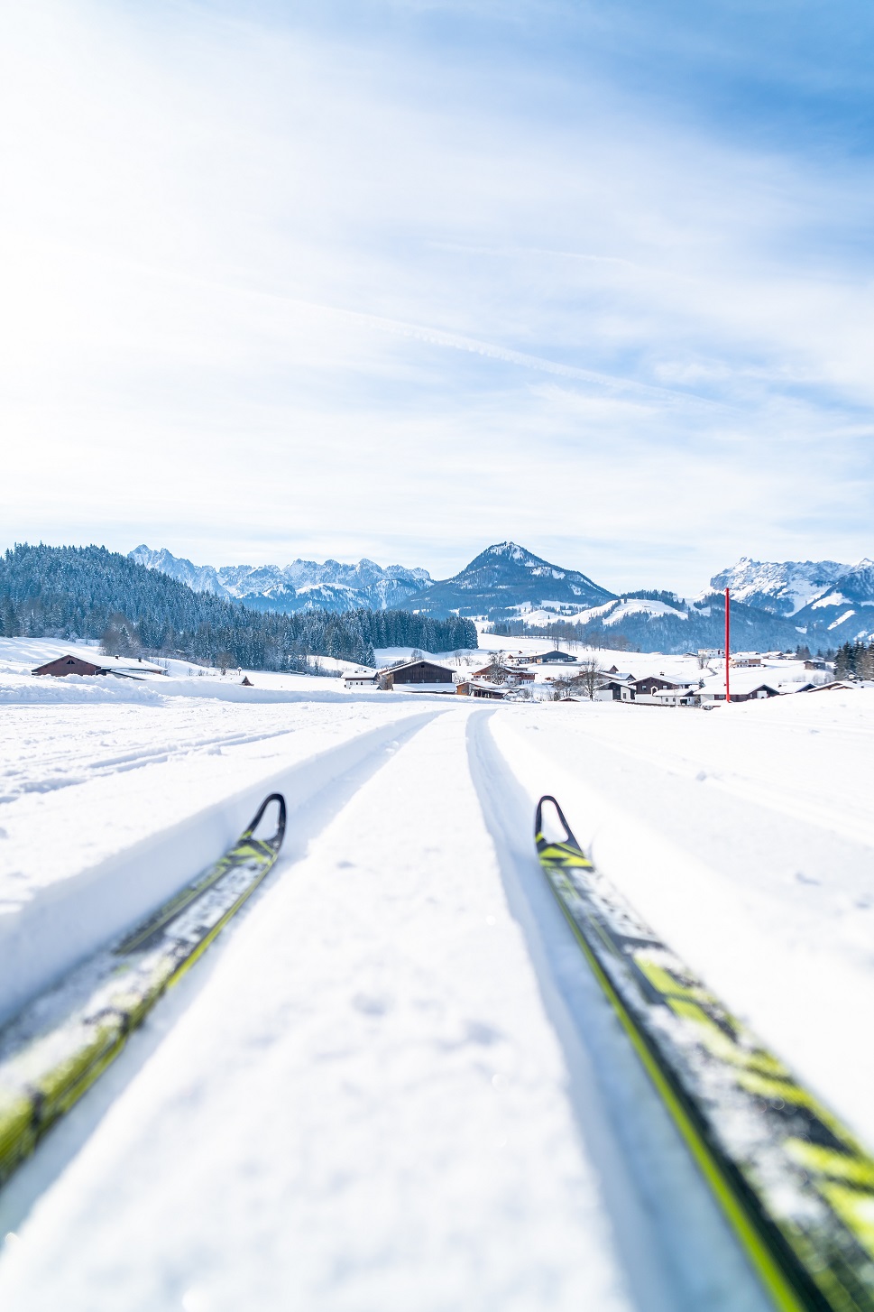 Kaiserwinkl v Tyrolsku je běžkařský ráj