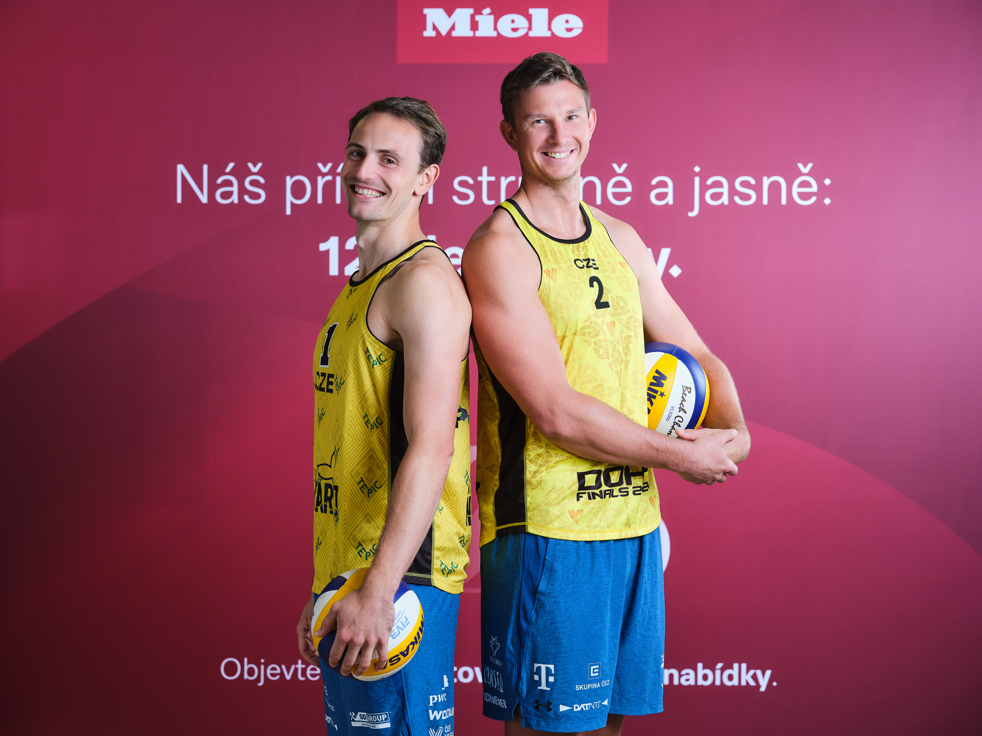 Miele je partnerem beachvolejbalových šampionů Ondřeje Perušiče a Davida Schweinera na cestě za olympijským snem